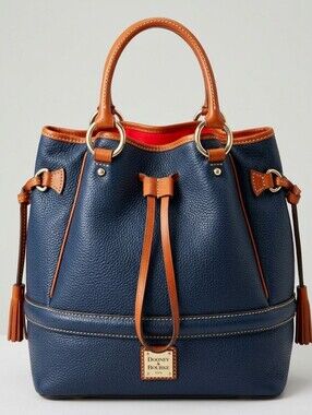 Dooney & Bourke Navy 'Buckley' Bag In Pebbled Leather. Like New!
